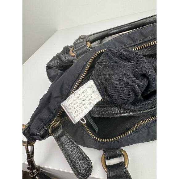 LIEBESKIND Arielle C Black Leather Satchel Removable Strap Purse Shoulder Bag - Picture 10 of 10